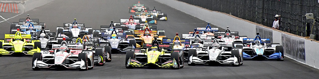 indy cars racing to through the start line Fort Myers